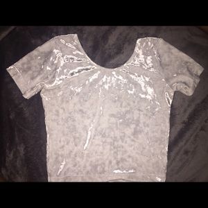 AA CRUSHED VELVET CROP TOP