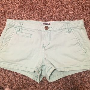 Mint green Express cotton shorts