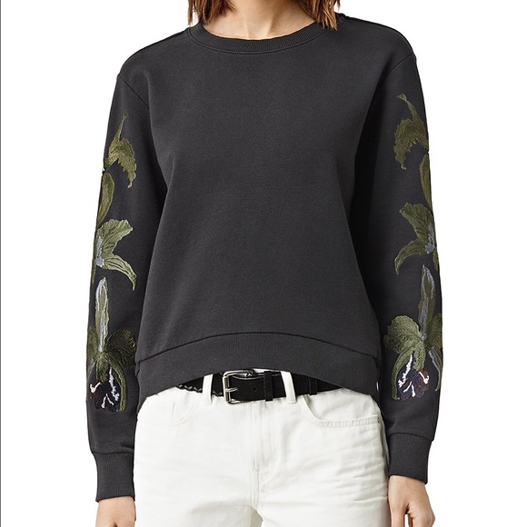 ALLSAINTS NWT Anya Embroidered Sweatshirt