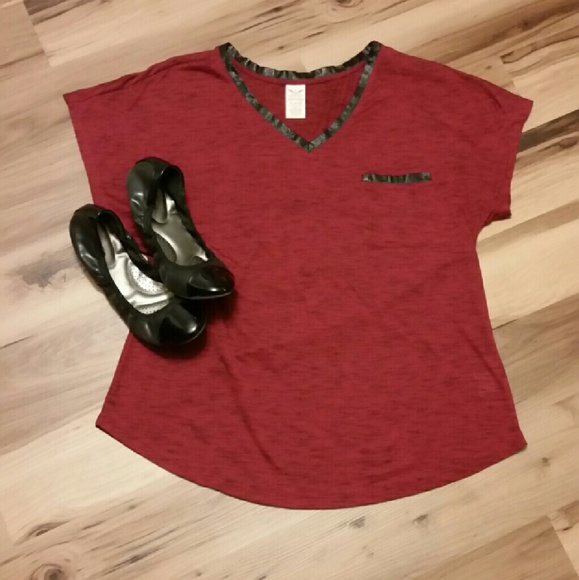 2 Leather Trimmed Tops