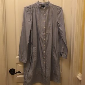 Gap Tuxedo Shirt Dress w/Belt - L