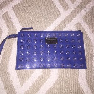Michael Kors blue wristlet