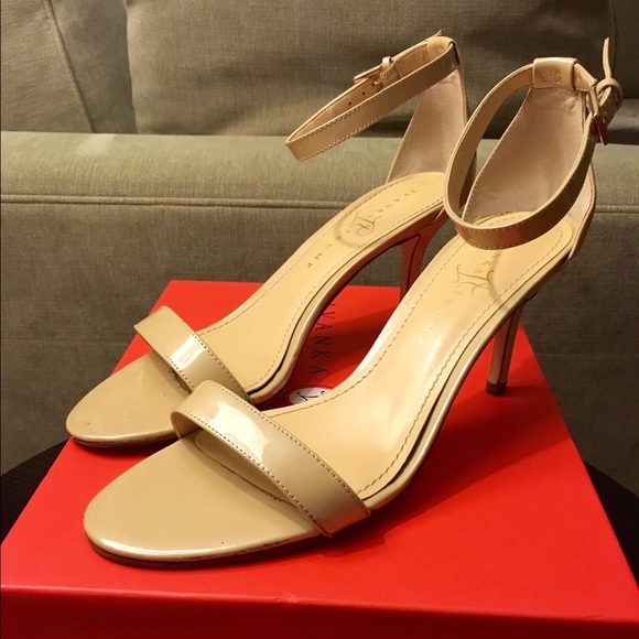 Ivanka Trump Ivory Patent Leather Sandal