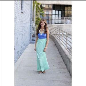 Lavender and mint Maxi dress. Size medium