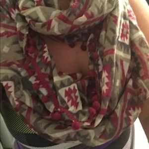 Tribal print infinity scarf