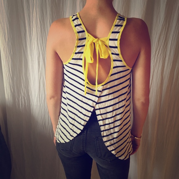 The Limited Tops - ❌SOLD❌Striped Open-back shirt Sm.