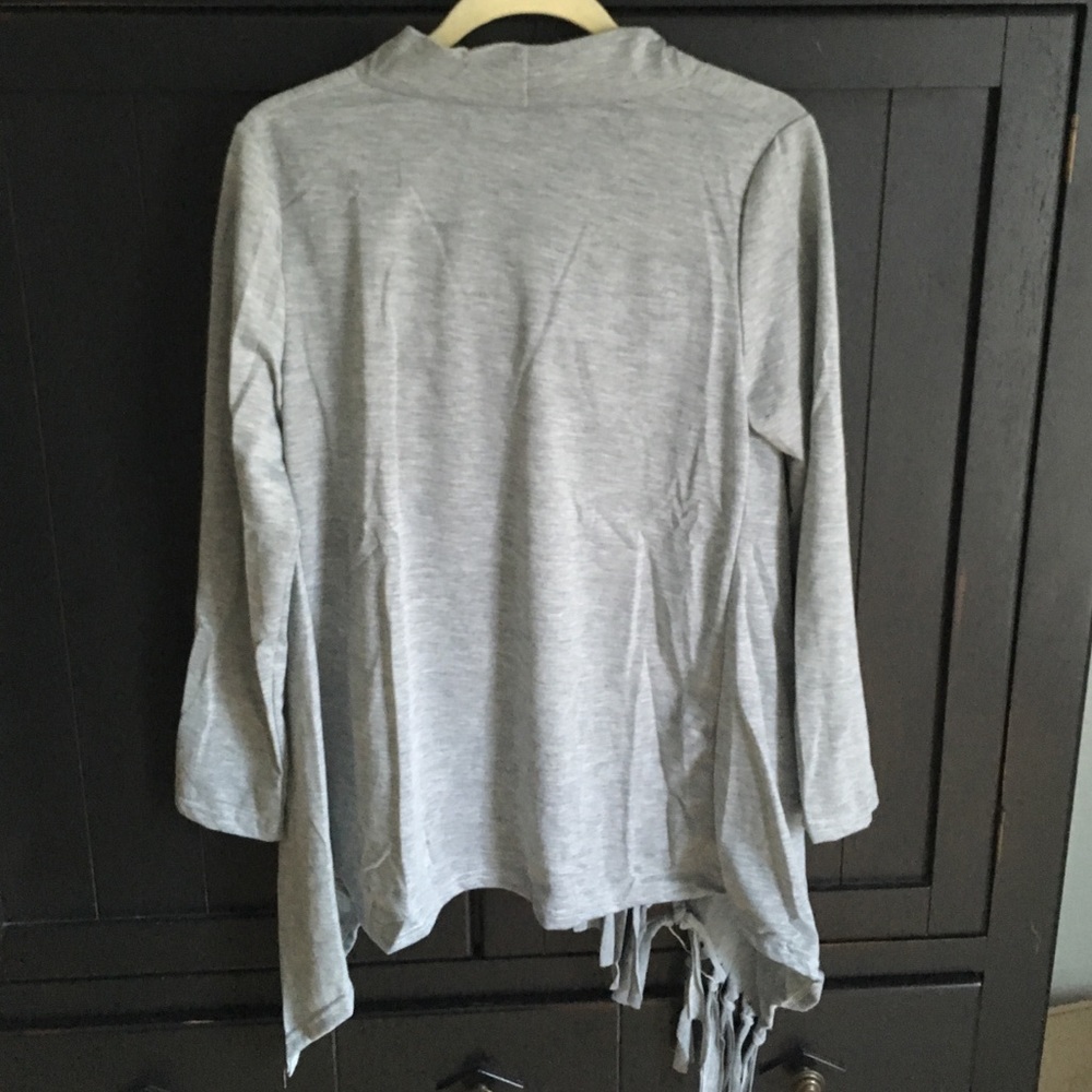 Cotton blend fringe sweater - Picture 4 of 4