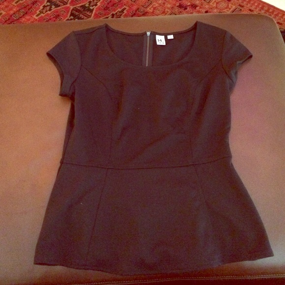 Black peplum top