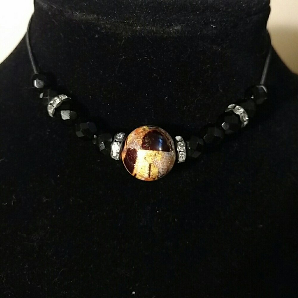 "New" Gorgeous Chocker-Italian Murano Glass