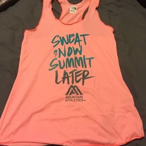 North face tank top - "Sweat now, summit later"