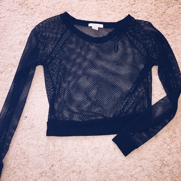 Arden B Tops - Mesh fish net top