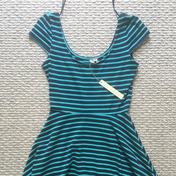 Knee length striped dress NWT