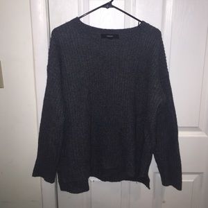 Charcoal Cable-Knit Sweater