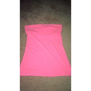 Pink Tube Top.