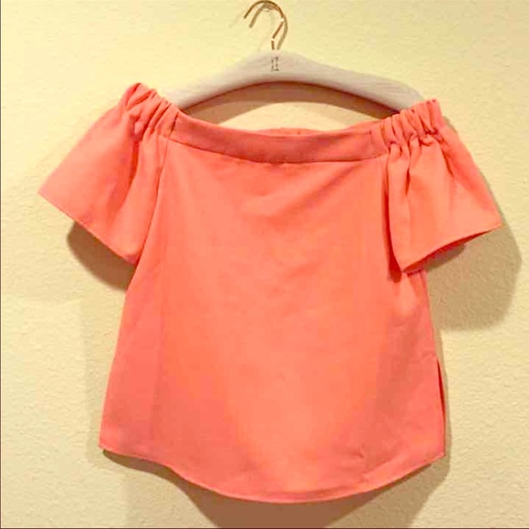 Off shoulder coral ASOS NWT