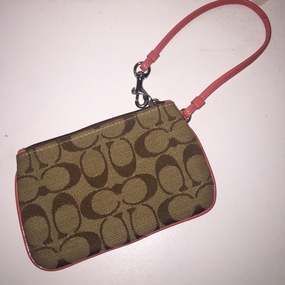 Coach pink zipper wallet/small bag - Picture 1 of 2