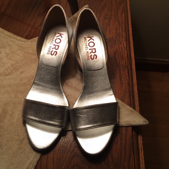 Michael Kors Silver Wedges