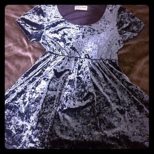 CRUSHED VELVET BABYDOLL DRESS