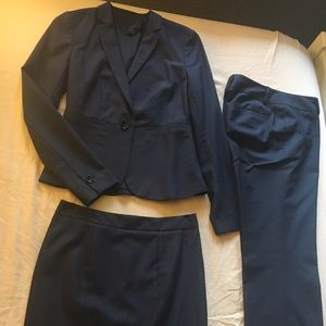 Navy, Ann Taylor, three (3) piece suit