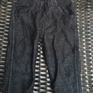 Toddler black glitter pants