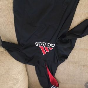 Adidas athletic hooded shirt