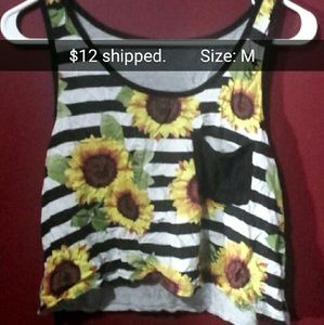 Sun flower crop top
