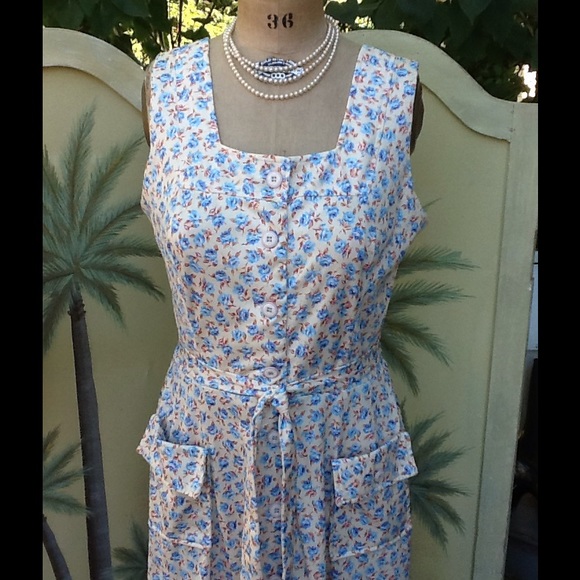 VTG SEARS SUMMER FLORAL DRESS - Picture 2 of 4