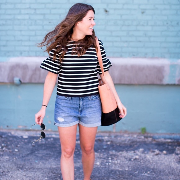J. Crew Tops - Jcrew ruffle stripe top J. Crew Tops - Jcrew ruffle stripe top