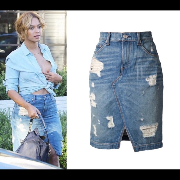 rag & bone Dresses & Skirts - Rag & Bone Shredded Denim Skirt Size 26