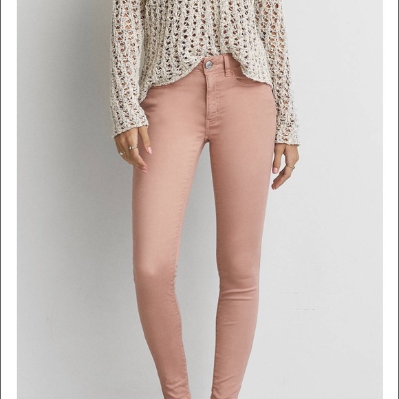 PEACH AMERICAN EAGLE JEGGINGS
