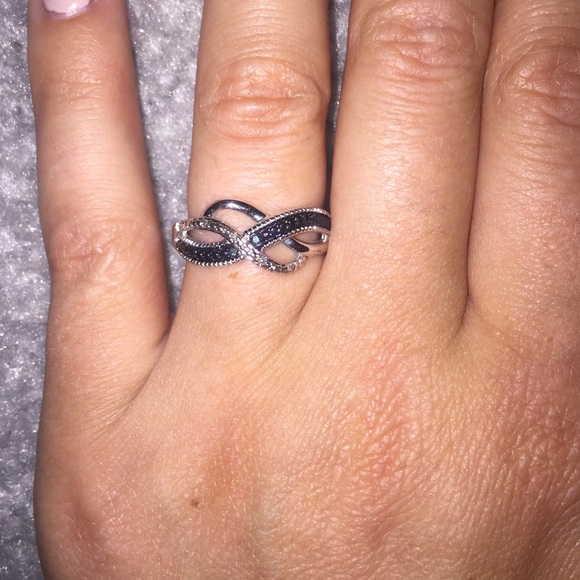 Blue and Silver ring.