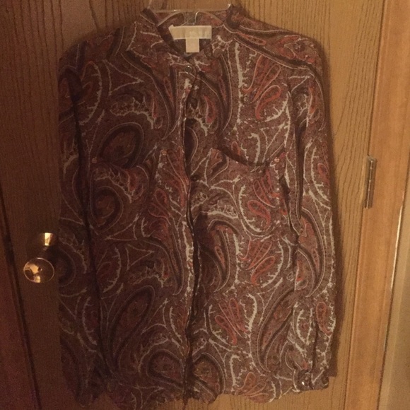 Sheer long sleeves button up shirt