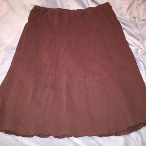 Brown flowy skirt