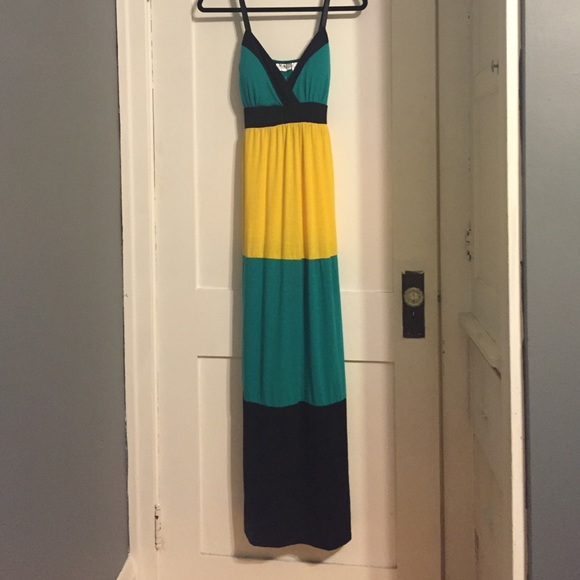 Color Block Maxi Dress