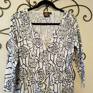 3/4 sleeve cardigan sweater