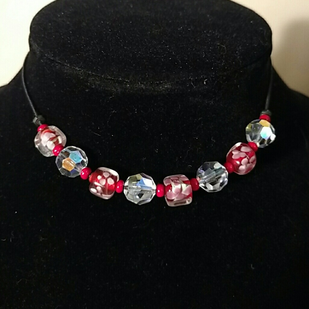 Sweet Chocker Vintage Japanese & Swarvoski Adjusts