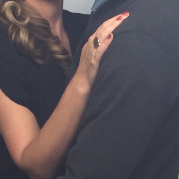 Gold/Black Statement Ring - image 4