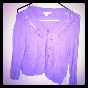 Lavender Crop Sweater