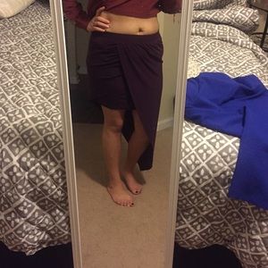 Hi Lo asymmetrical purple skirt