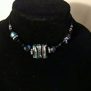 Gorgeous Chocker Italian Murano Glass Adjustable
