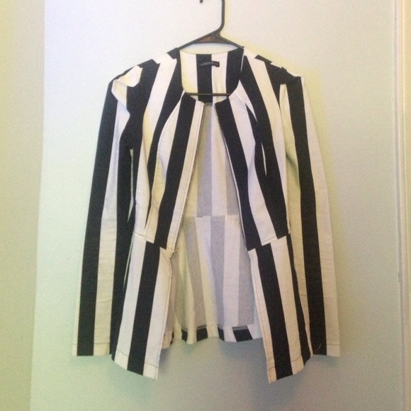 Peplum striped jacket