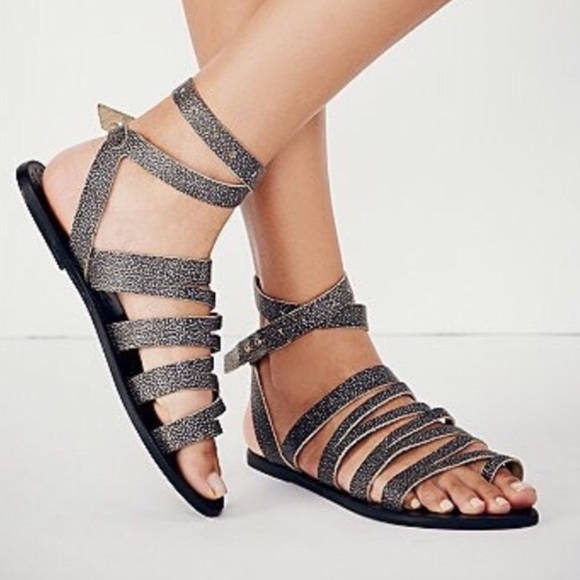 Free People 'Sunever' Leather Sandals