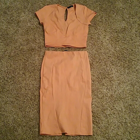 Peach two piece