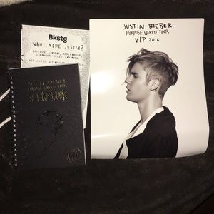 Justin Bieber Purpose Tour VIP merch bag items