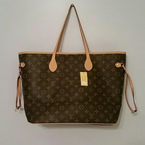 Brown purse with LV