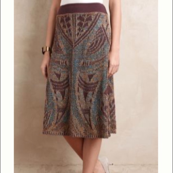 Anthropologie midi skirt