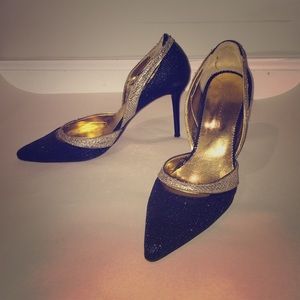 glittery(Glitter does NOT come off!) blue heels