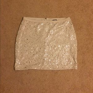 Gold/tan sequin skirt