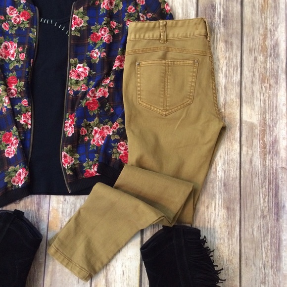 Free People Denim - FREE PEOPLE Military Green Skinny Jeans