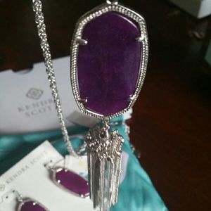 For @graciefreddy - Elle Earrings - Purple Jade